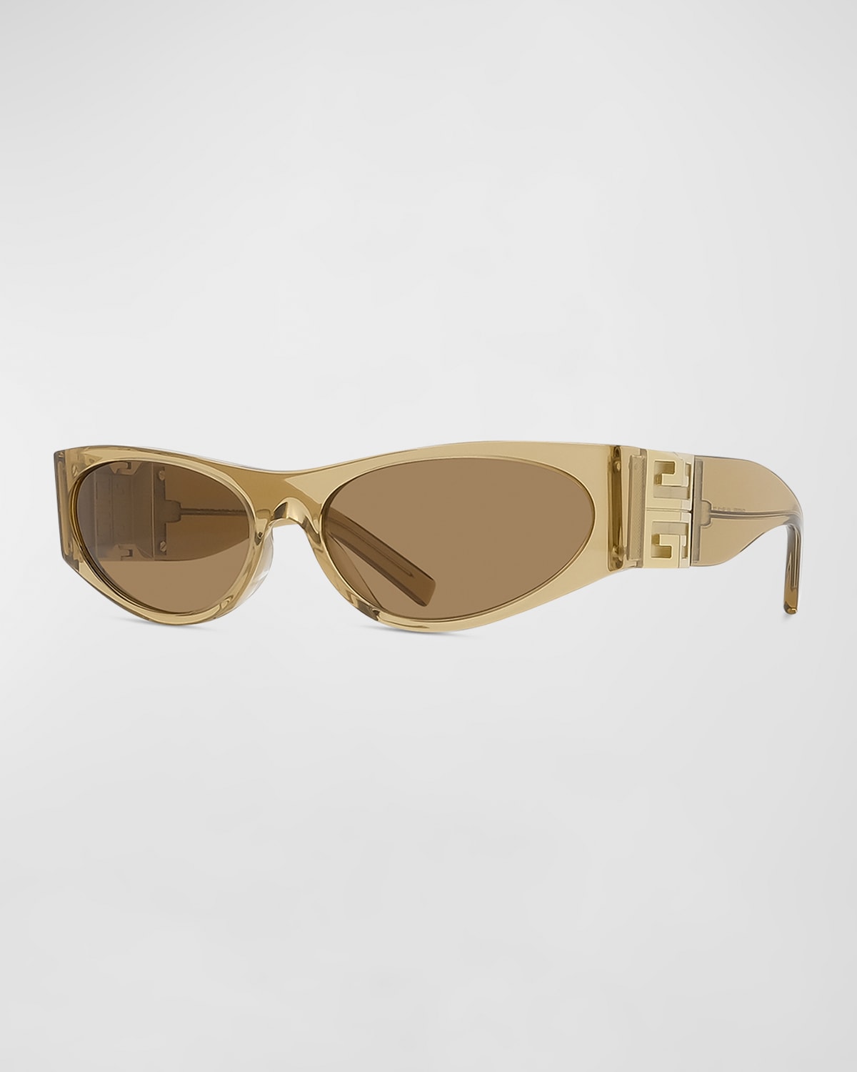 Shop Givenchy 4g Acetate Cat-eye Sunglasses In Shiny Light Brown