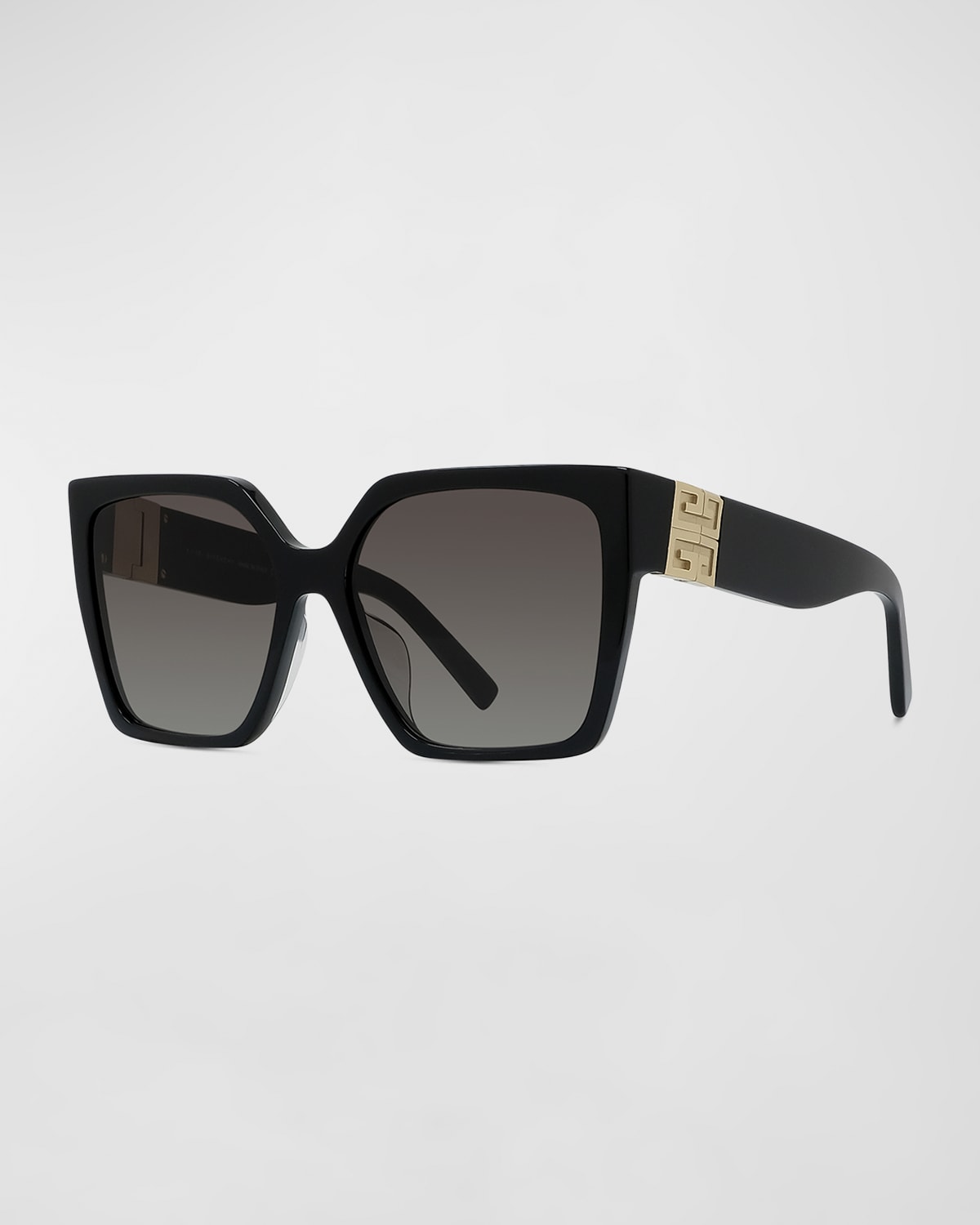 Shop Givenchy 4g Acetate Butterfly Sunglasses In Shiny Black