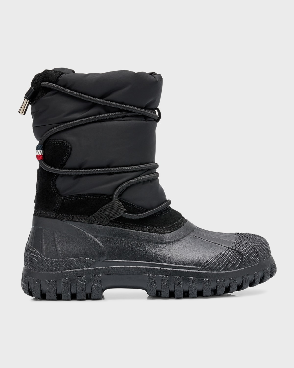 Shop Moncler Kid's Chris Puffer Style Leather Snow Boots, Toddlers/kids In Black