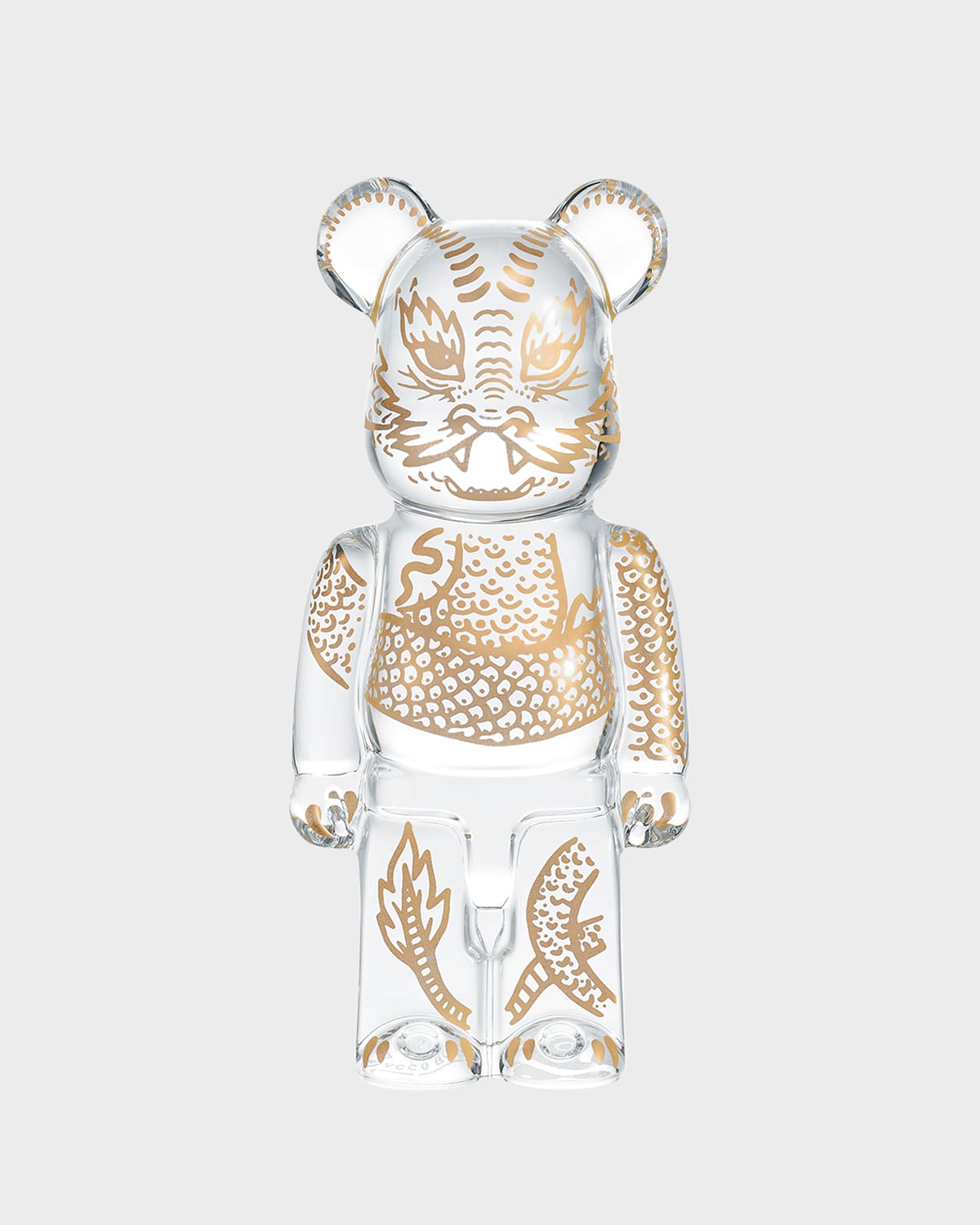 The Martha, By Baccarat Dragon Be@rbrick Decorative Accent - Lunar New Year 2024 In Gold