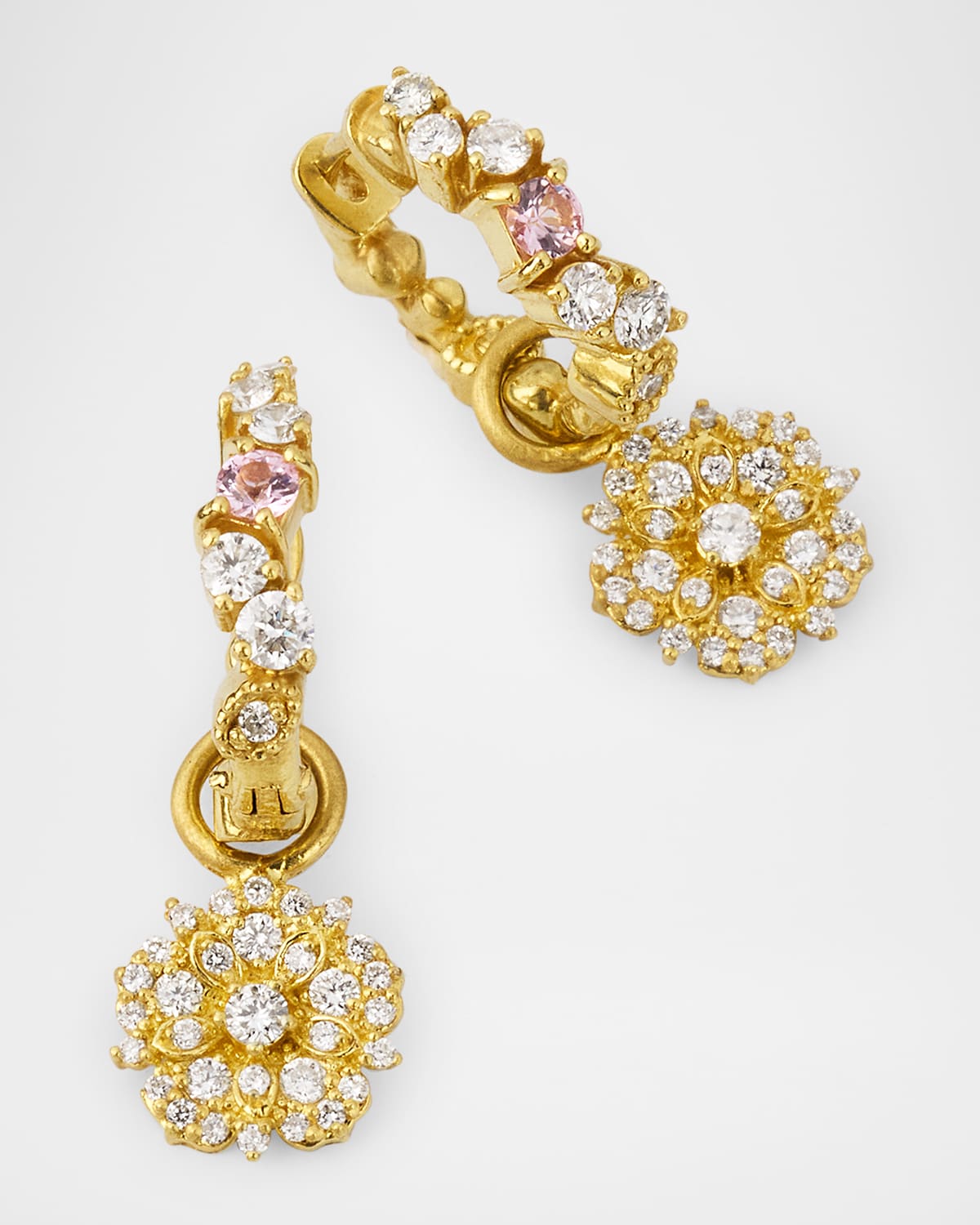 Tanya Farah Jasmine Bloom Flower Confetti Hoop Earrings