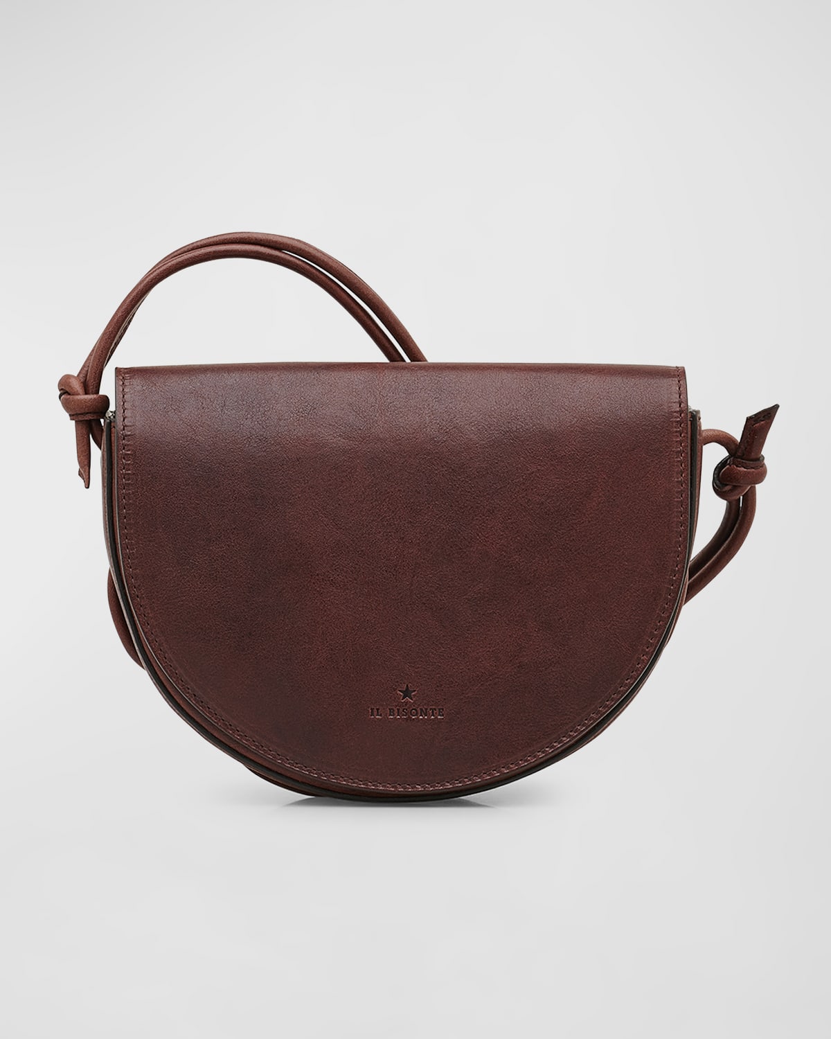 Il Bisonte Women's Snodo Leather Crossbody Saddle Bag In Caffe