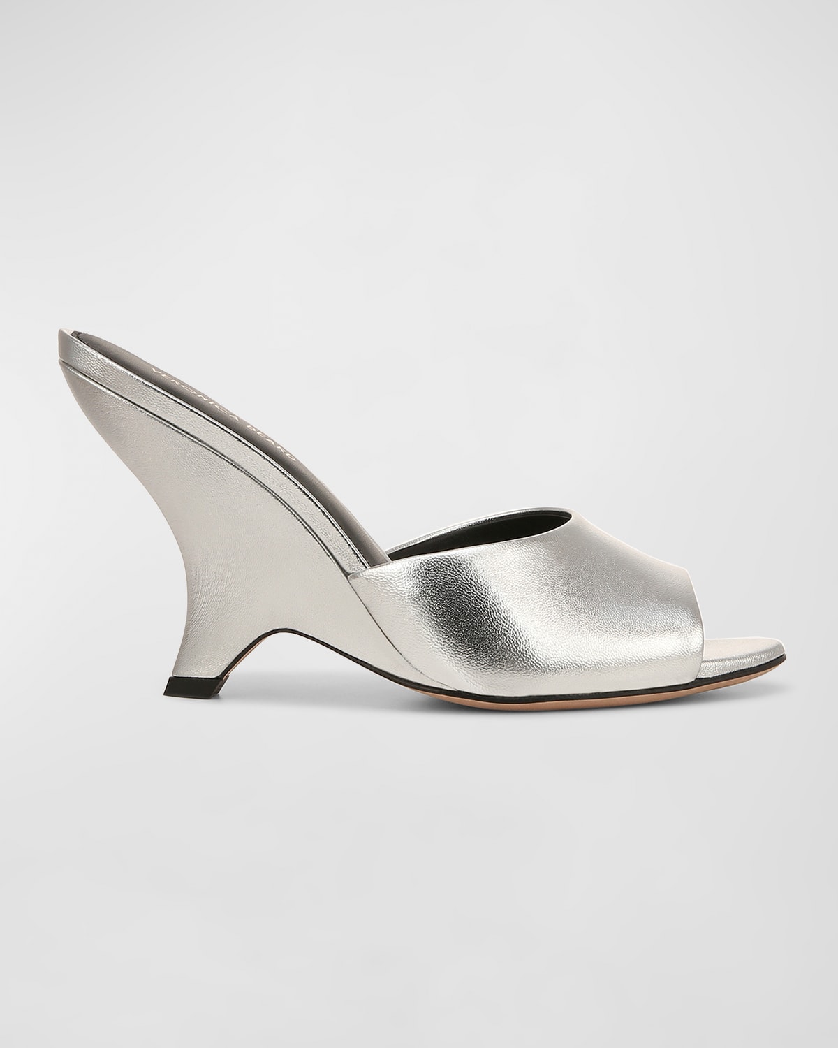 Mila Metallic Wedge Slide Sandals