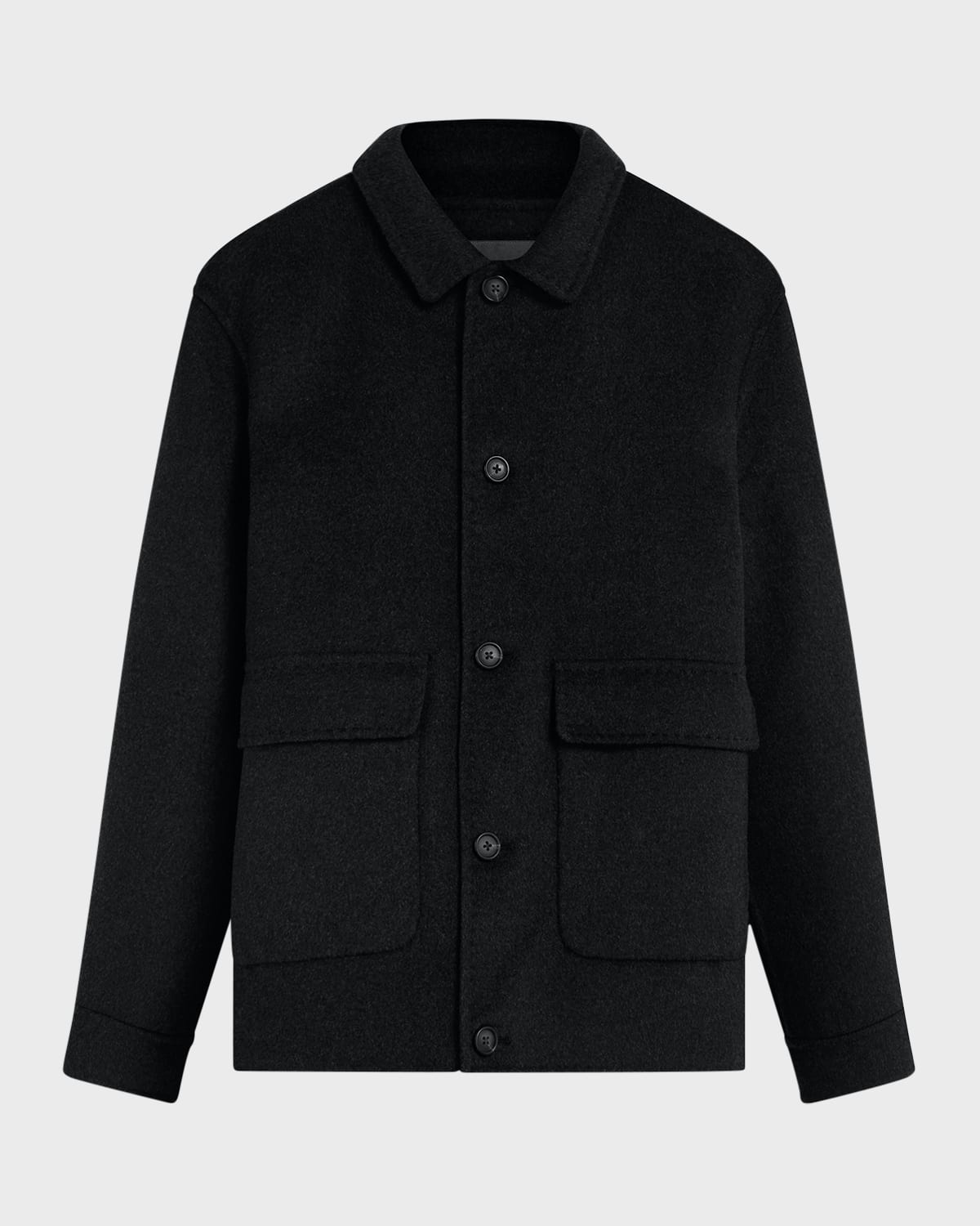 Shop Bugatchi Men's Full-button Wool Jacket In Anthracite