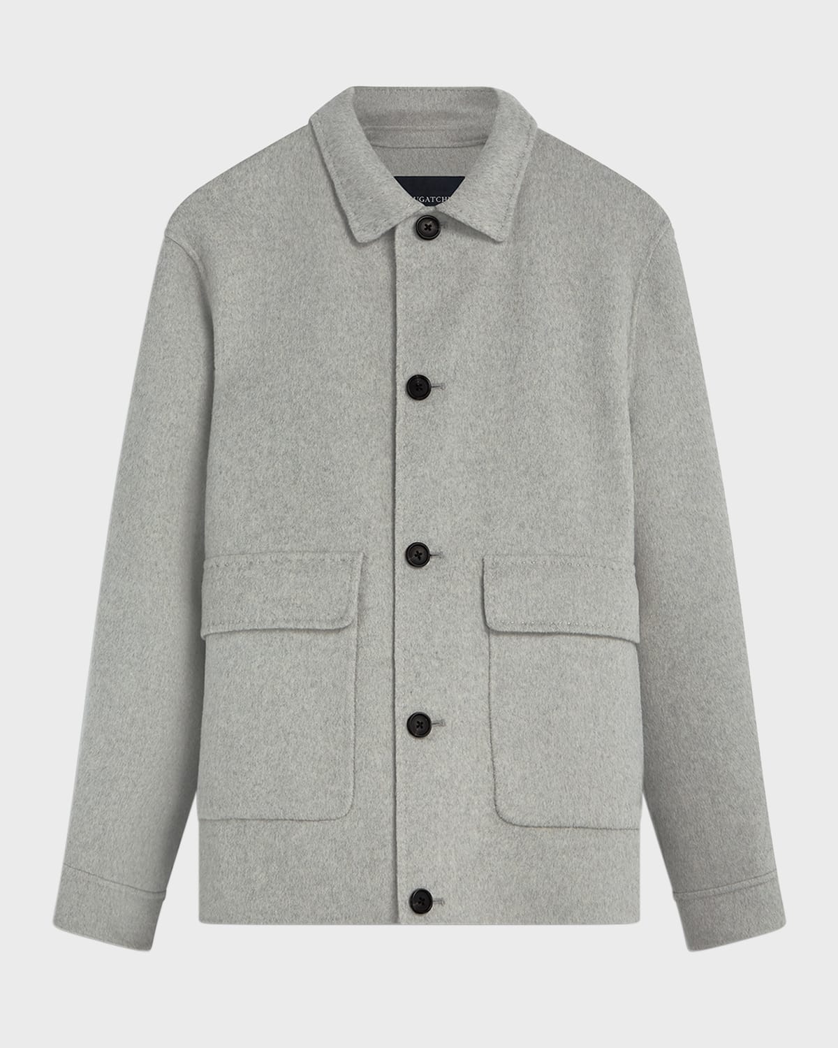 Bugatchi Pickstitch Wool Blend Jacket In Platinum