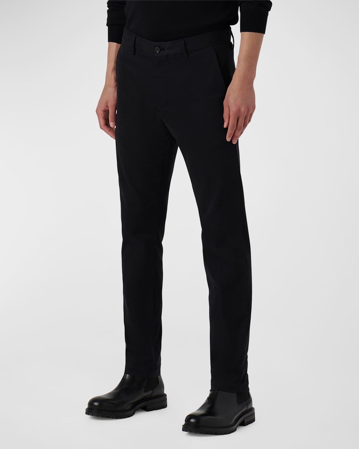 Bugatchi Men's Slim-straight Stretch Chino Pants In Caviar