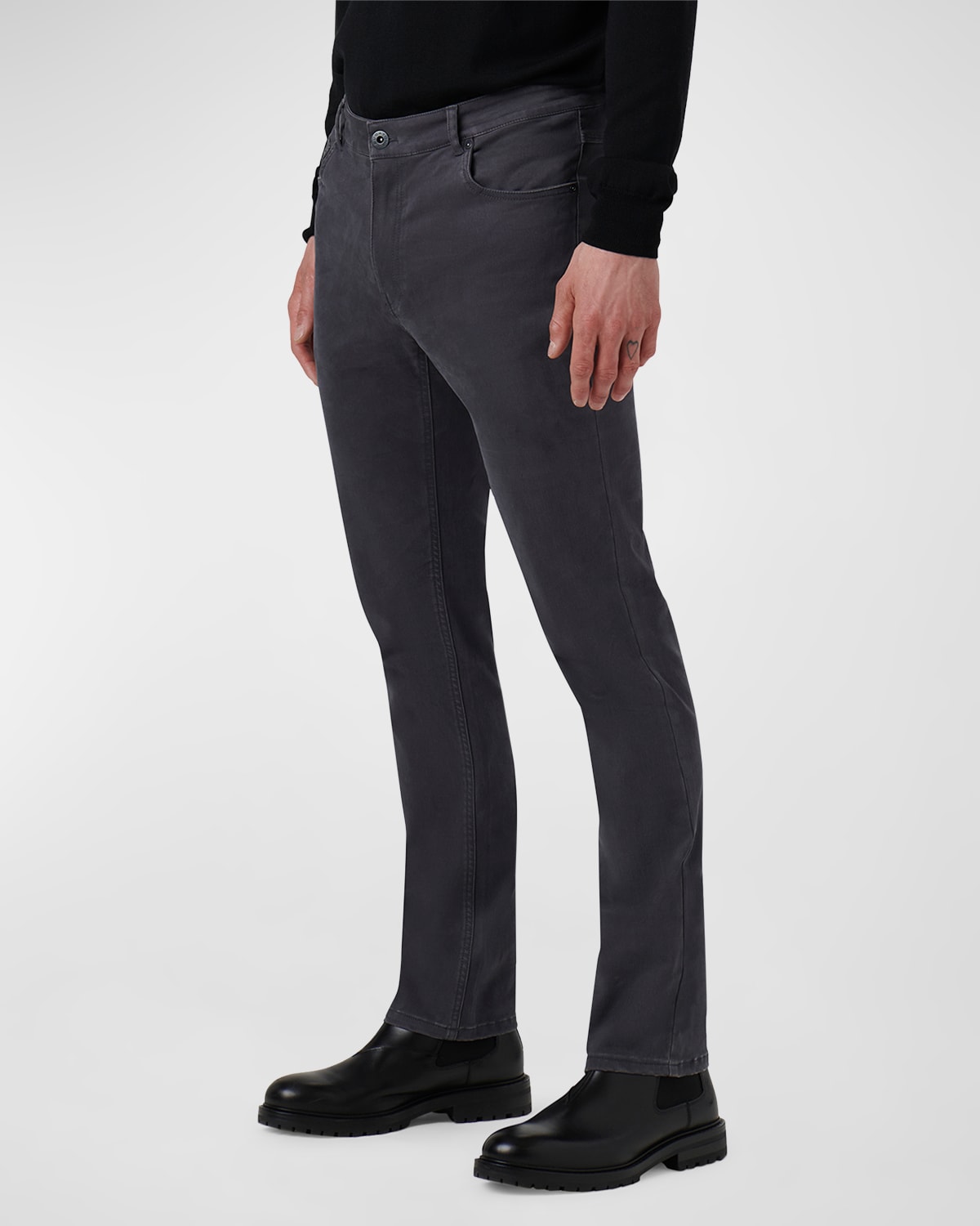 BUGATCHI MEN'S SLIM-STRAIGHT STRETCH CHINO PANTS