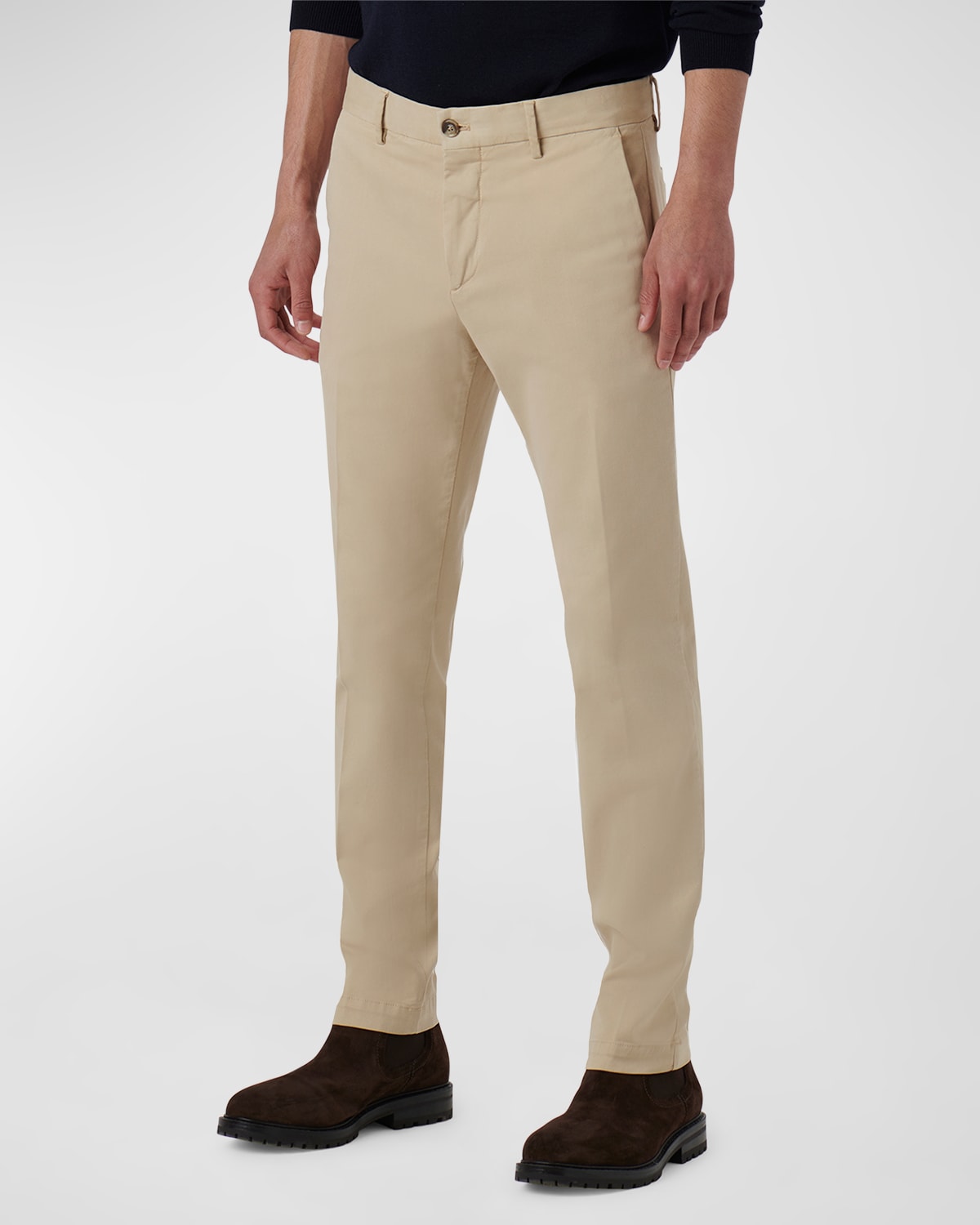 BUGATCHI MEN'S SLIM-STRAIGHT STRETCH CHINO PANTS