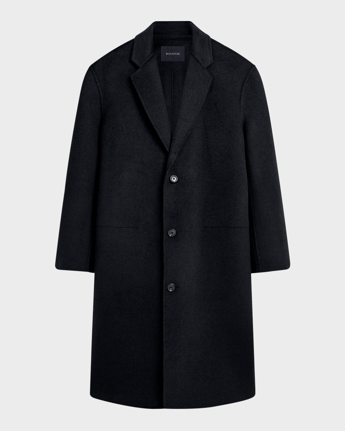 Men's 3-Button Solid Overcoat