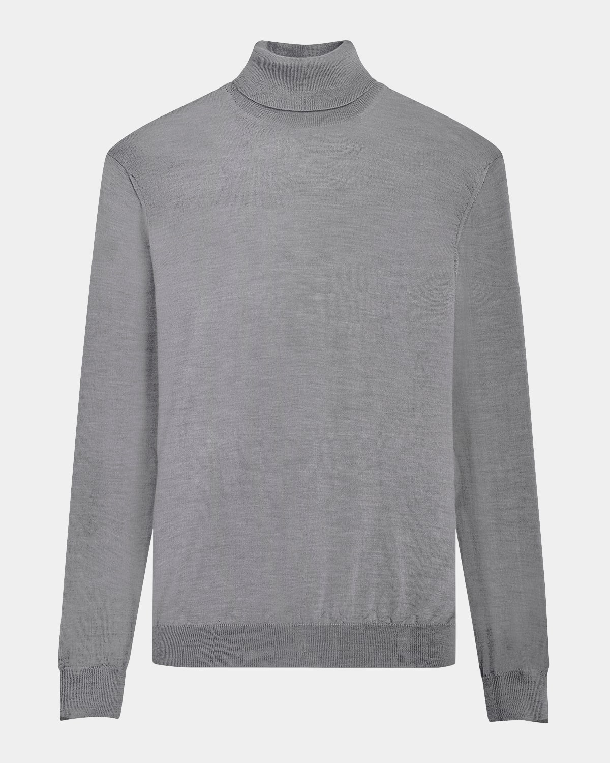 Shop Bugatchi Men's Solid Wool Turtleneck In Cement