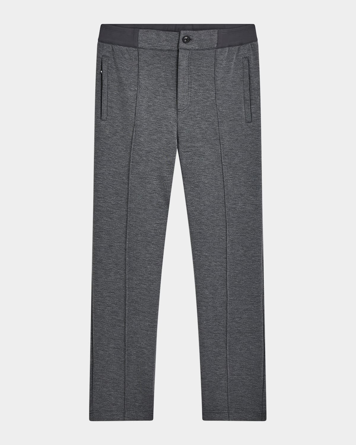 Shop Bugatchi Men's Pintuck Knit Jogger Pants In Anthracite