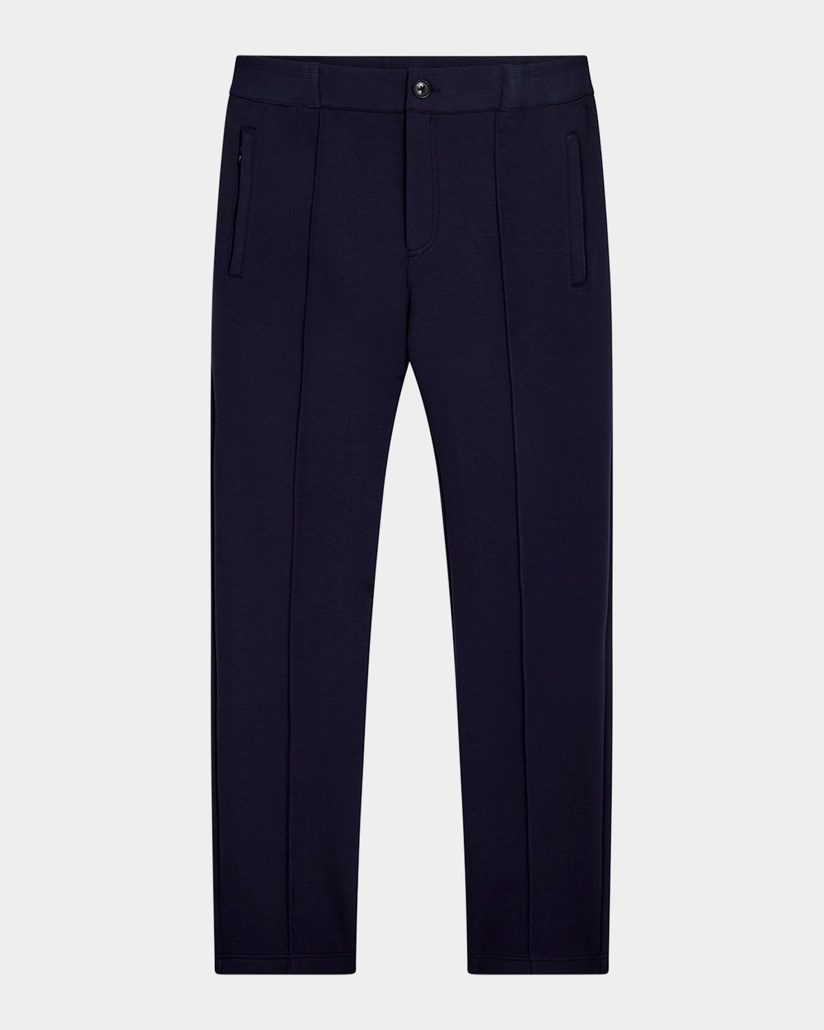 Shop Bugatchi Men's Pintuck Knit Jogger Pants In Navy