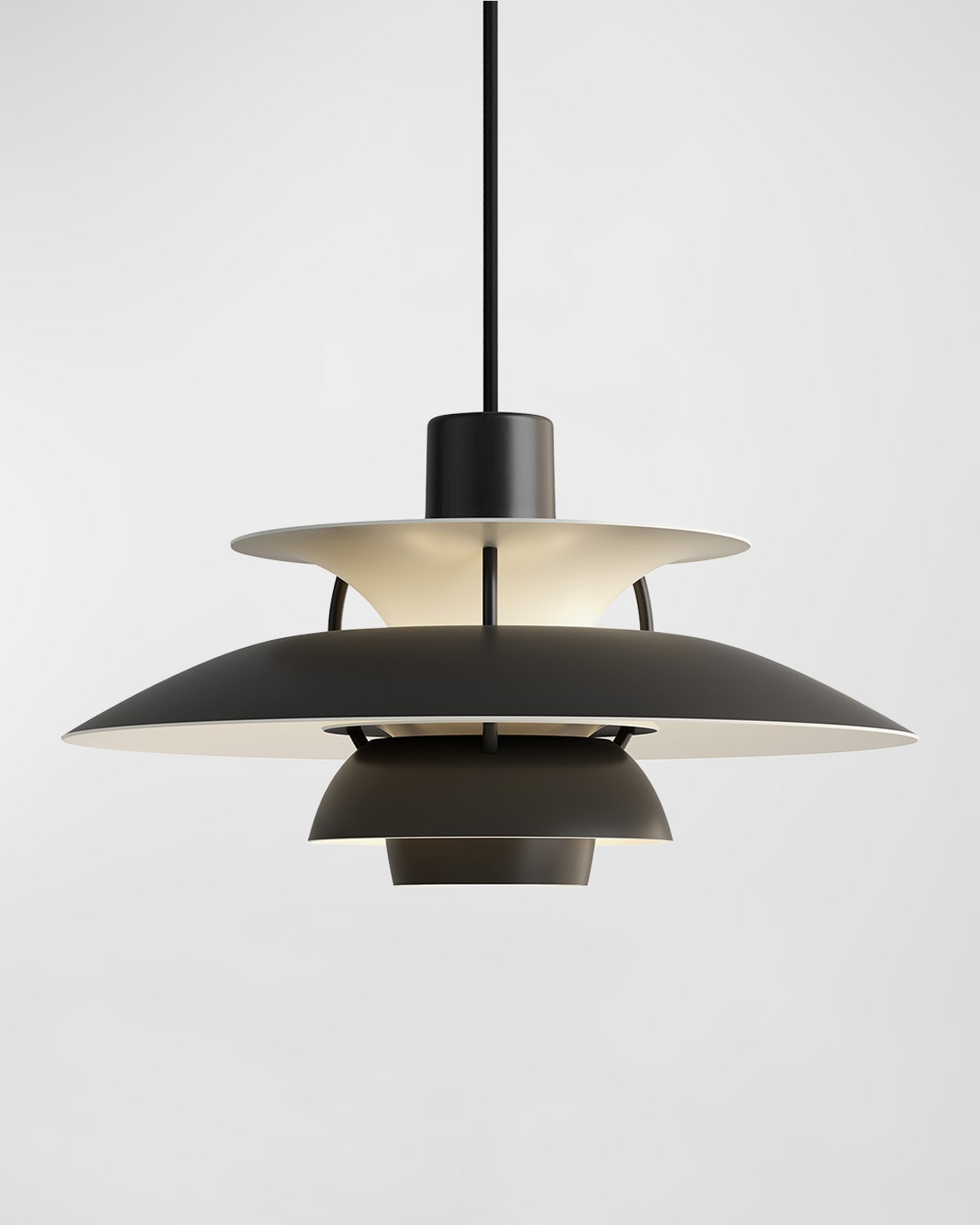 Louis Poulsen Ph 5 Mini Pendant Light In Monochrome Black