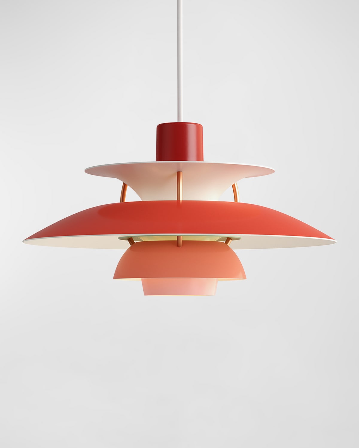 Shop Louis Poulsen Ph 5 Mini Pendant Light In Hues Of Red