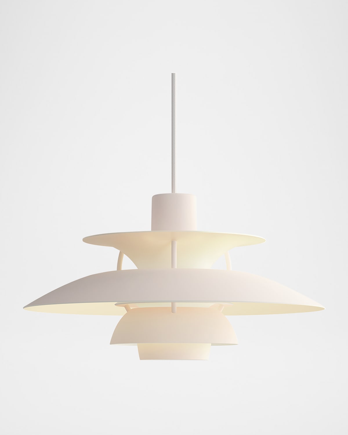 Louis Poulsen Ph 5 Mini Pendant Light, 12" In Monochrome Pale Blush