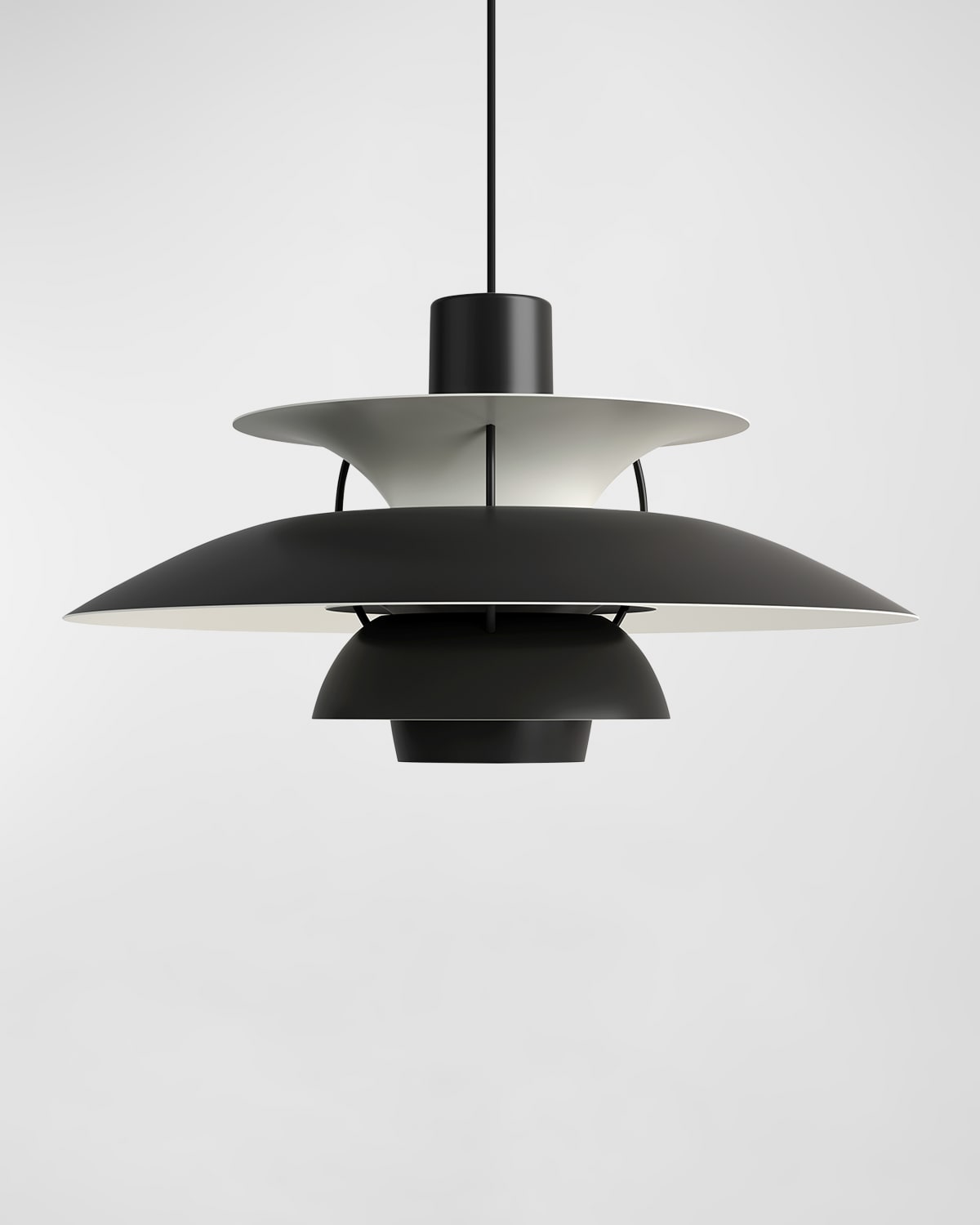 Louis Poulsen Ph 5 Pendant Light In Monochrome Black