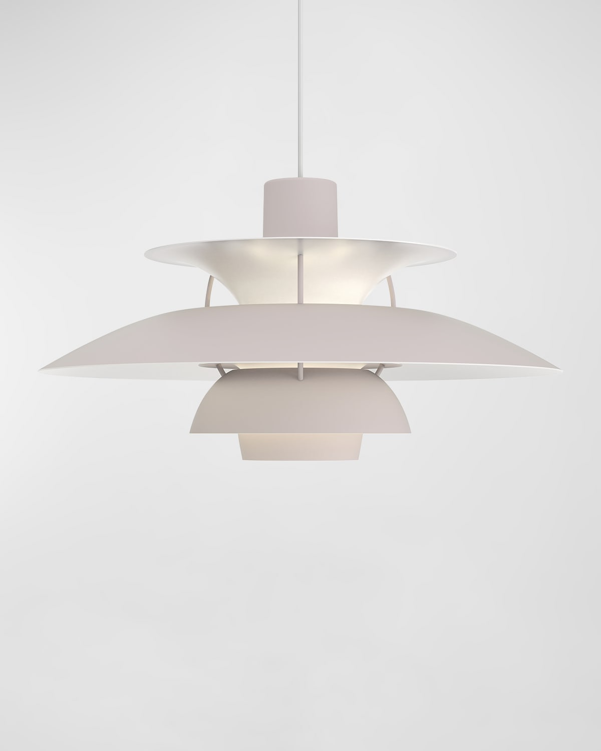 Louis Poulsen Ph 5 Pendant Light In Monochrome Oyster Grey