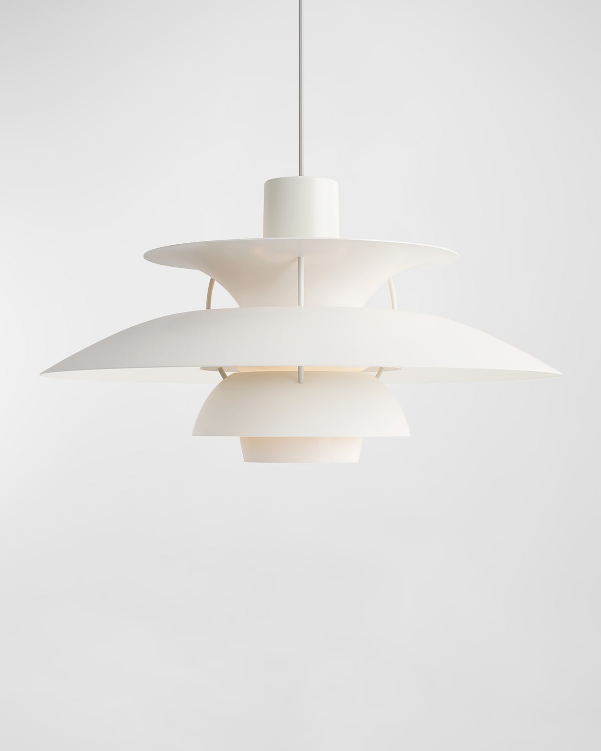 Louis Poulsen Ph 5 Pendant Light In Monochrome White