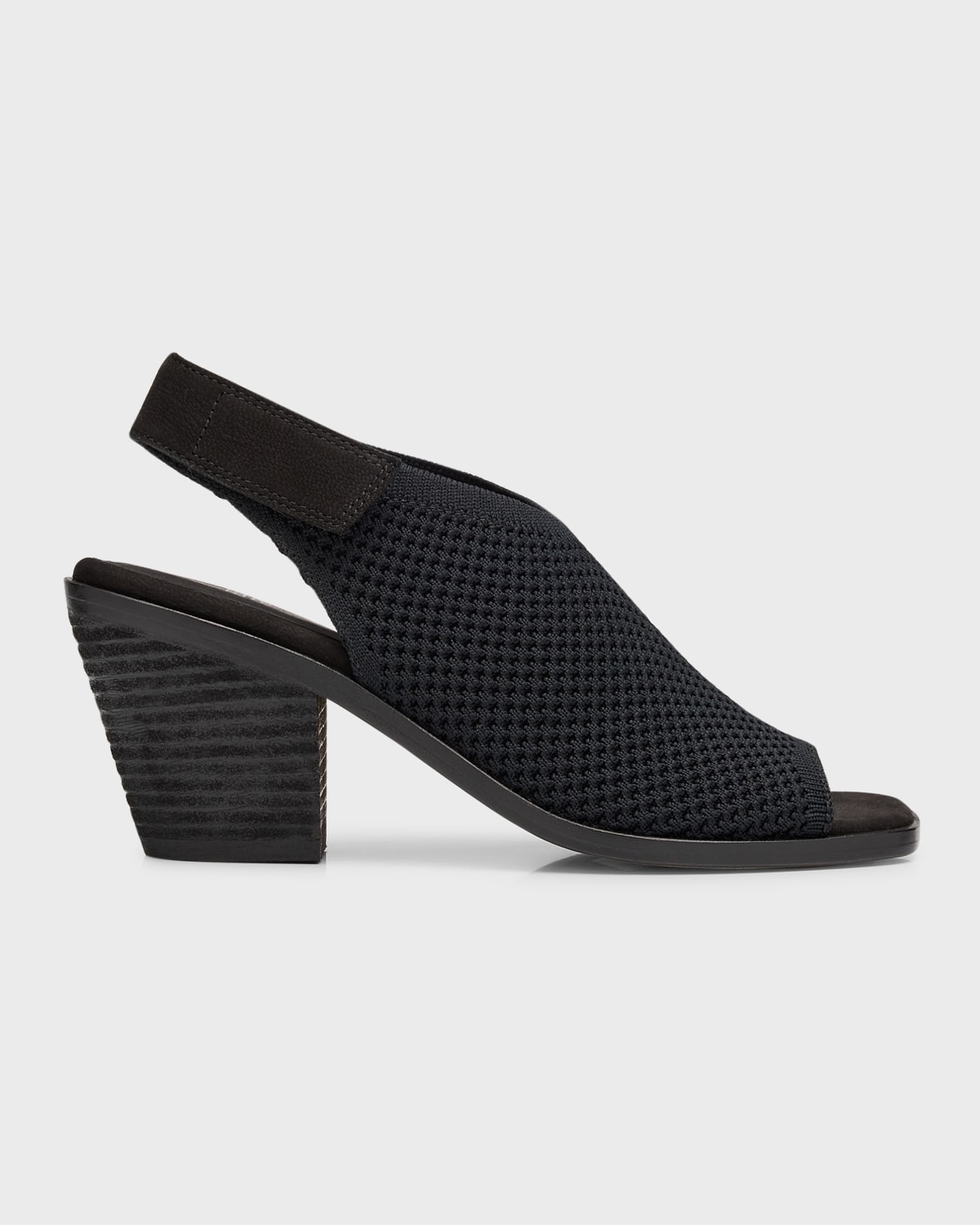 Eileen Fisher Avil Knit Slingback Sandals In Black