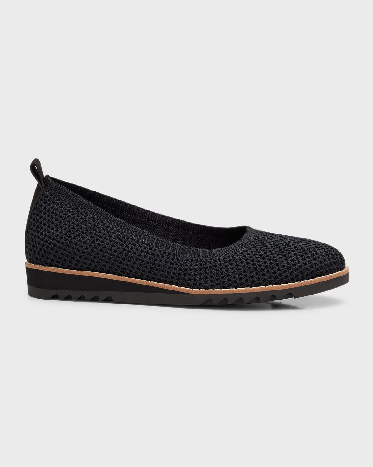 Eileen Fisher Etta Knit Wedge Ballerina Loafers In Black