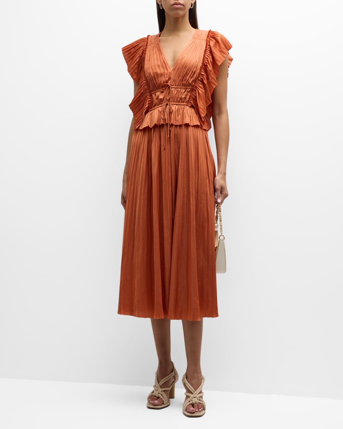 Ulla Johnson Letty Dress Alexandrite 10 In Orange