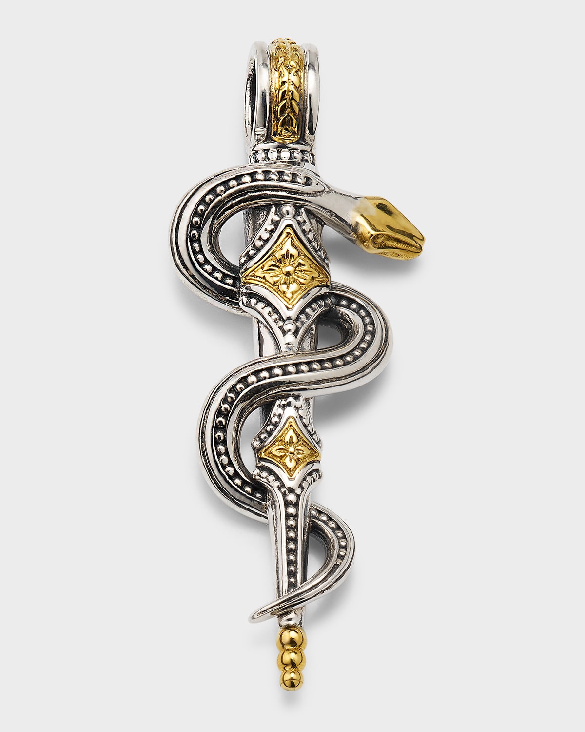 Konstantino Men's Two-tone Serpent Pendant In Metallic