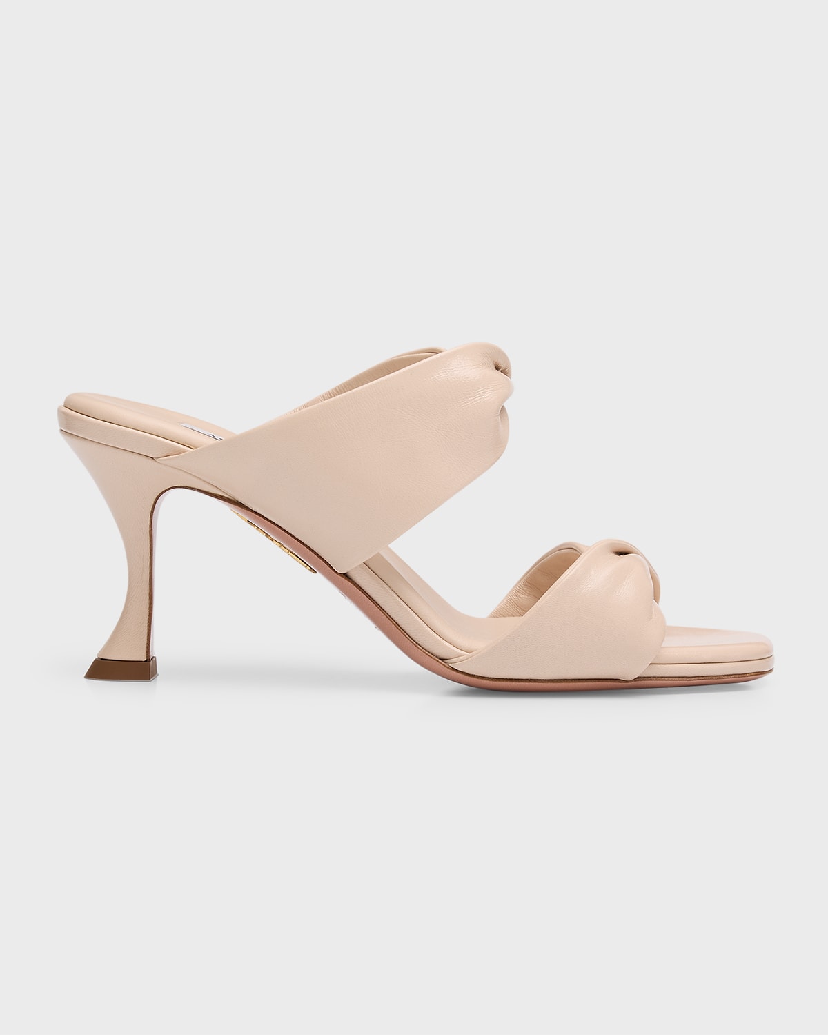 Aquazzura Twist Dual-band Mule Sandals In Light Nude