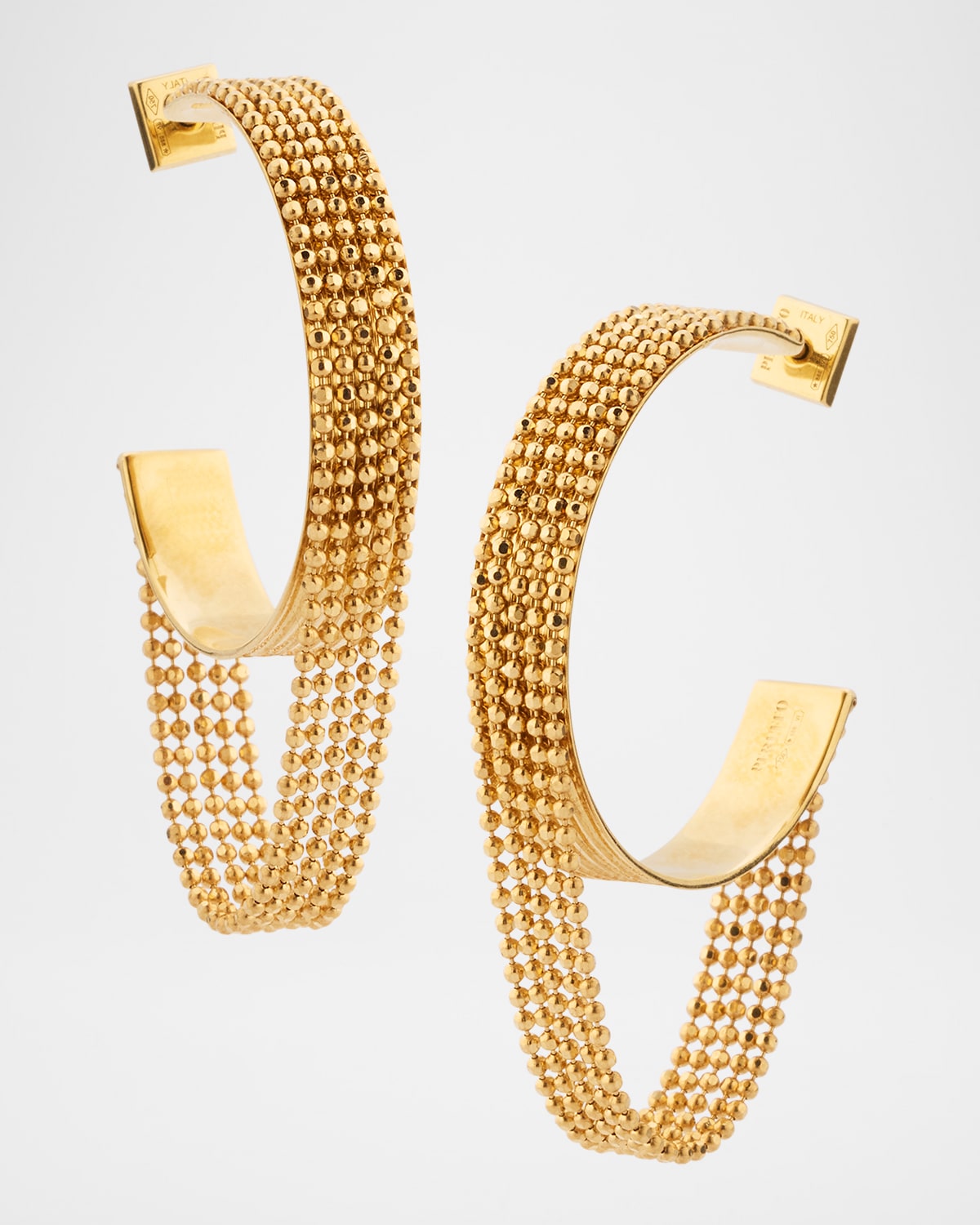 18K Yellow Gold Chains Maxi Earrings
