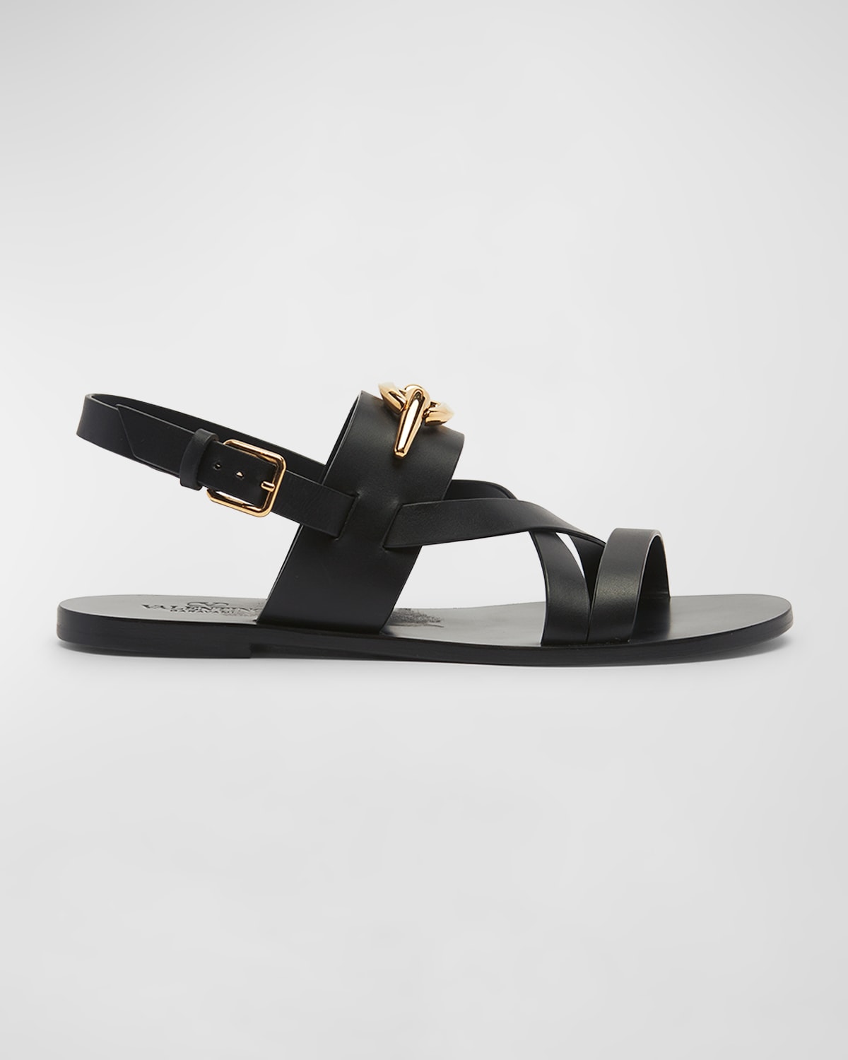 VALENTINO GARAVANI GATE VLOGO LEATHER SLINGBACK SANDALS