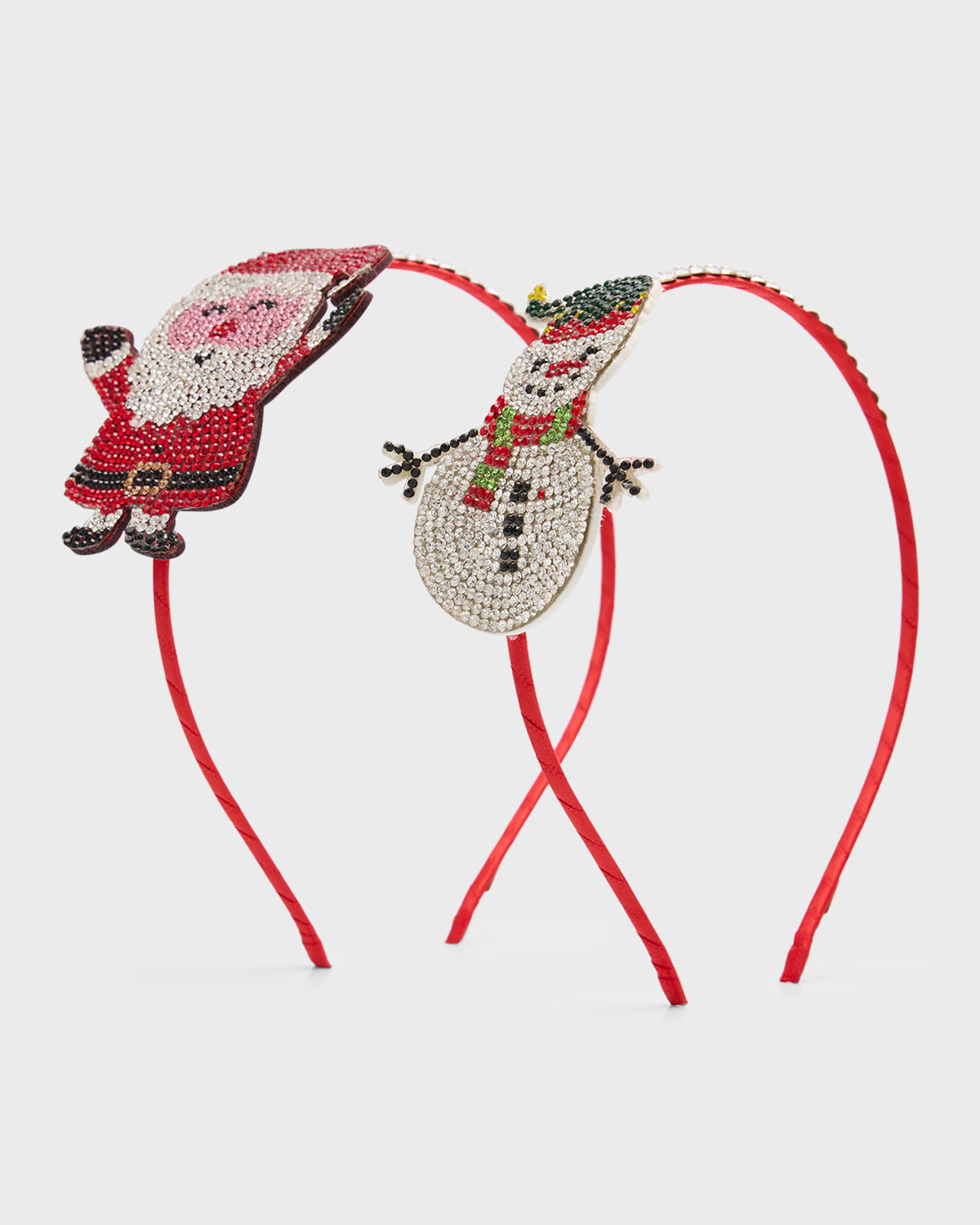 Bari Lynn Kids' Girl's Santa & Snowman Headband Set In Multi
