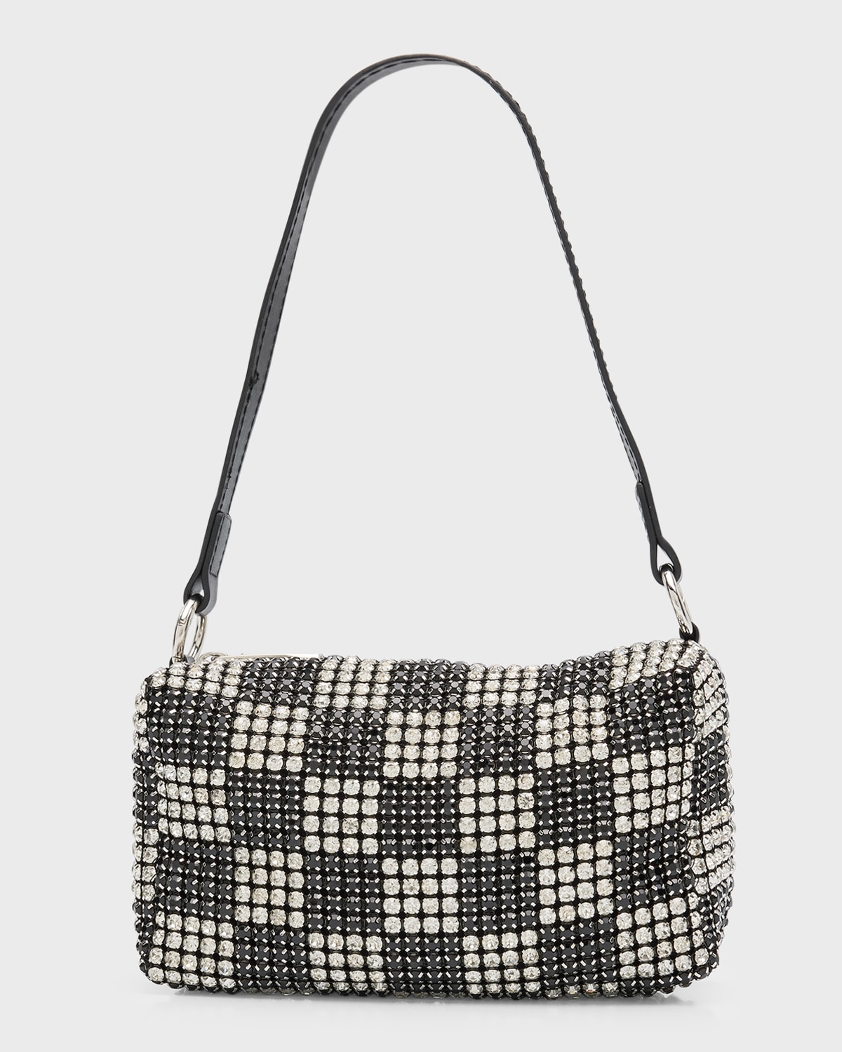 Shop Bari Lynn Girl's Black & White Checkered Jeweled Bag In Muliti