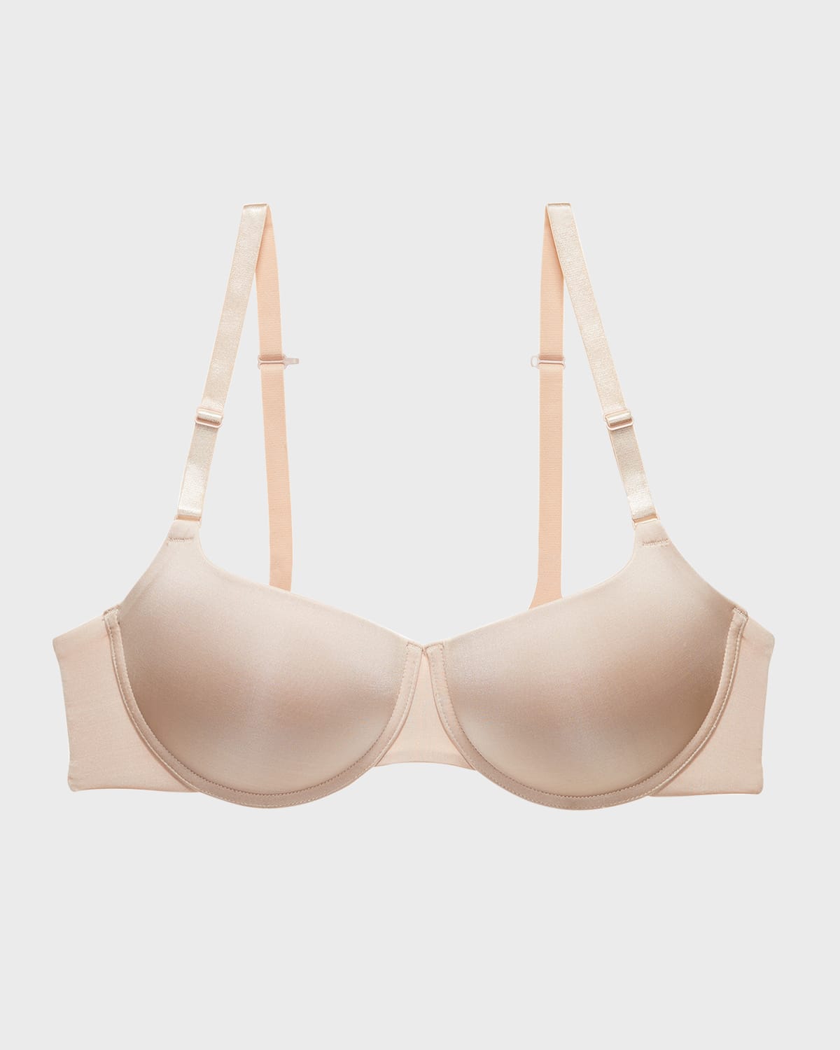 Shop Natori Liquid Convertible Push-up Balconette Bra In Lt Mocha