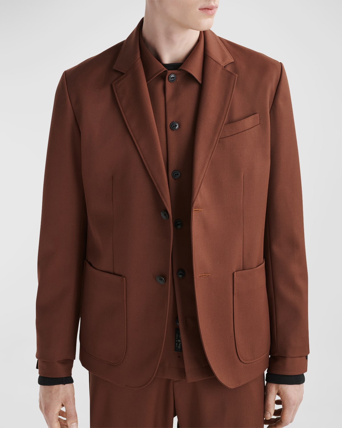 Rag & Bone Shift Wool Blend Twill Sport Coat In Soil