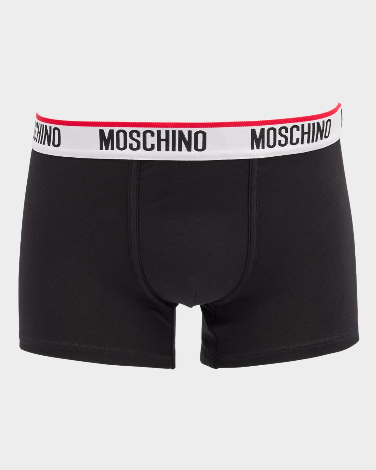 Moschino Stretch Cotton Boxer Set In Grey Multi