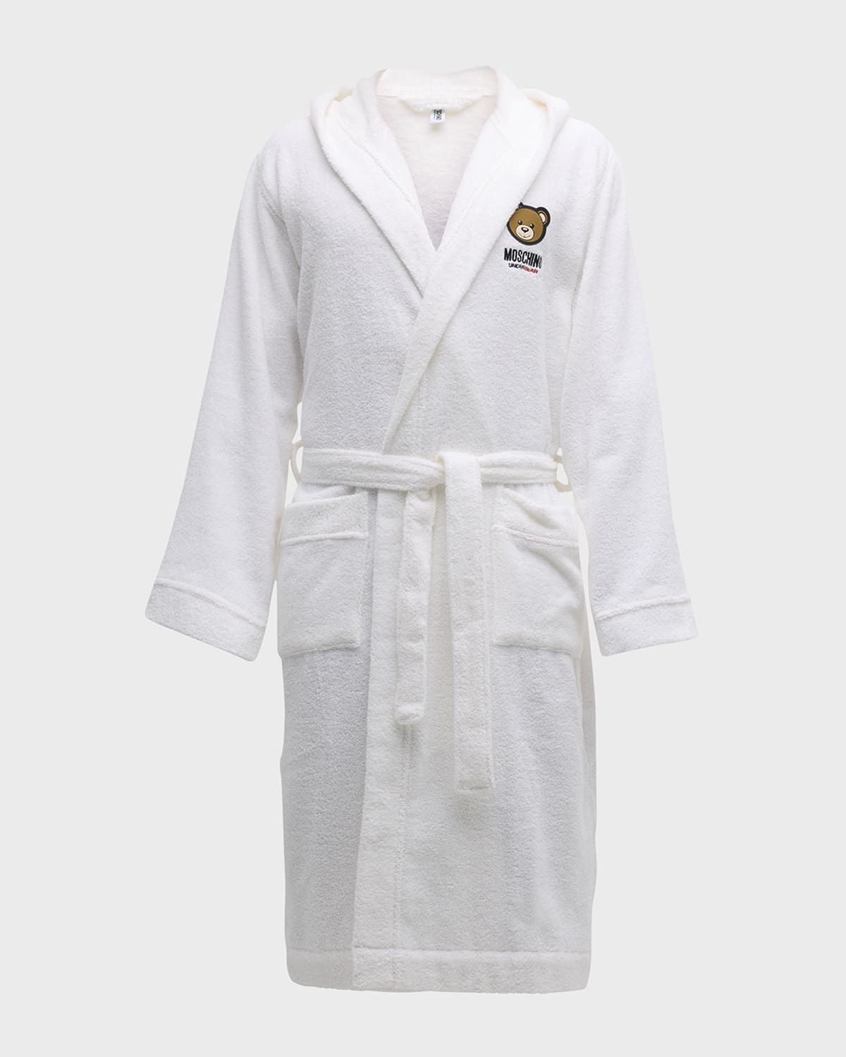 Moschino Men's Underbear Toweling Robe In White