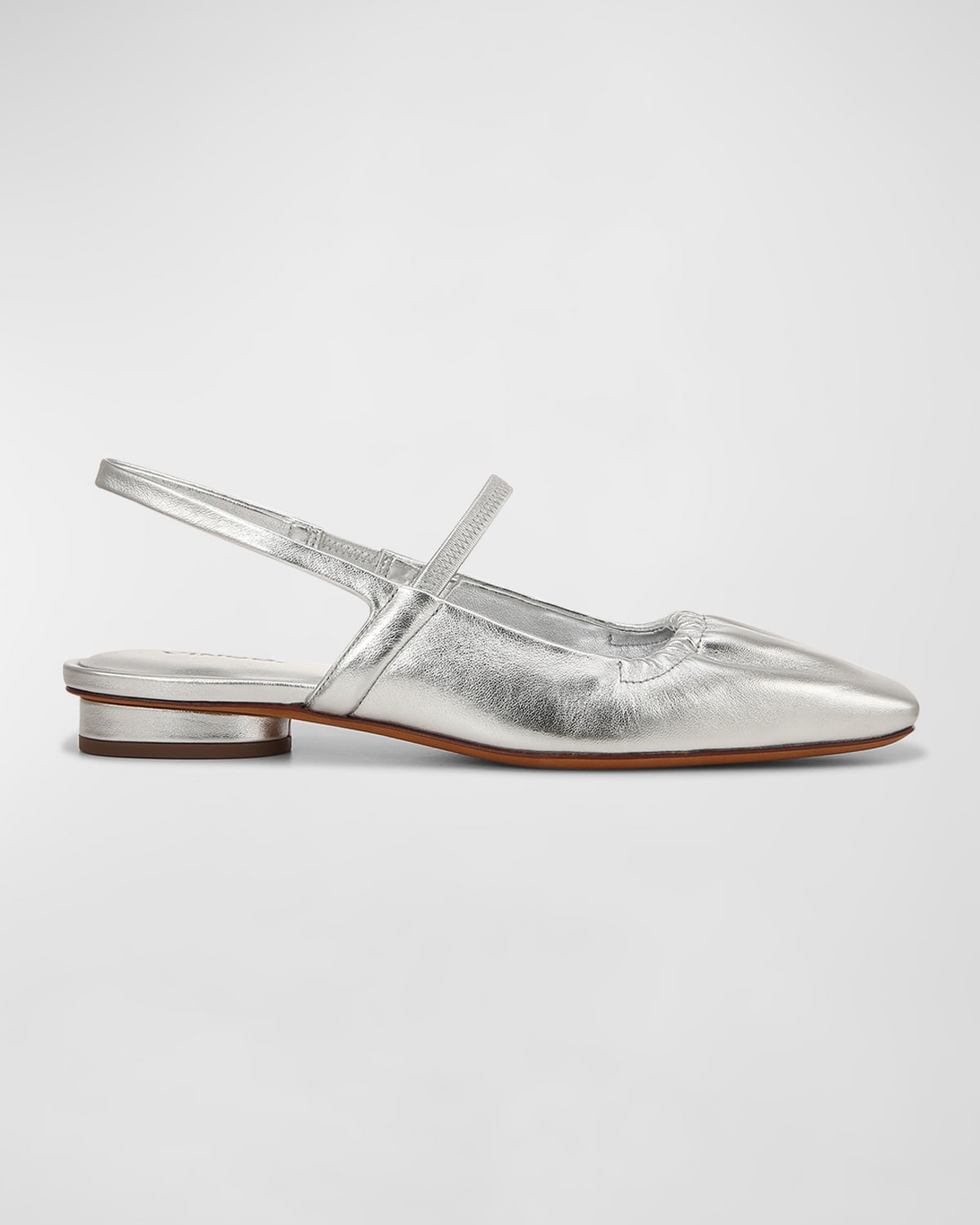 Venice Metallic Slingback Ballerina Flats