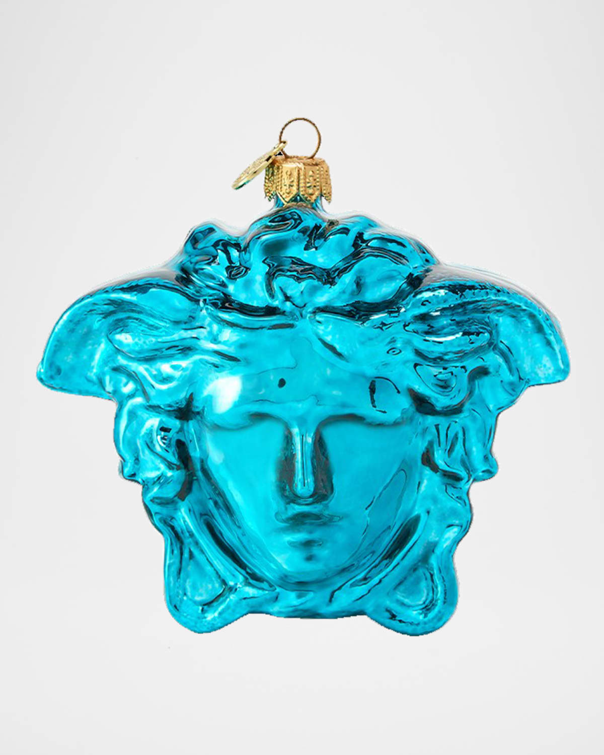 Versace La Medusa Holiday Ornament In Light Blue