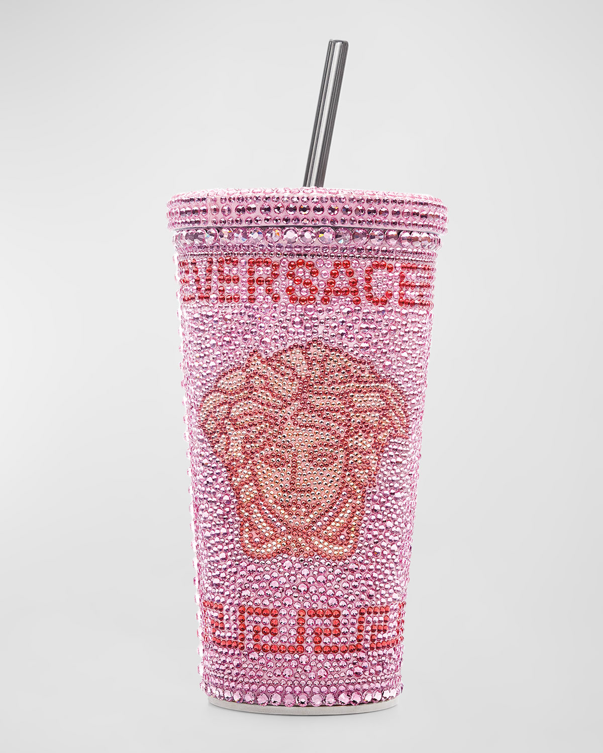 Versace Home Collection Project Barocco Embellished Travel Mug, 16.9 Oz. In Rose