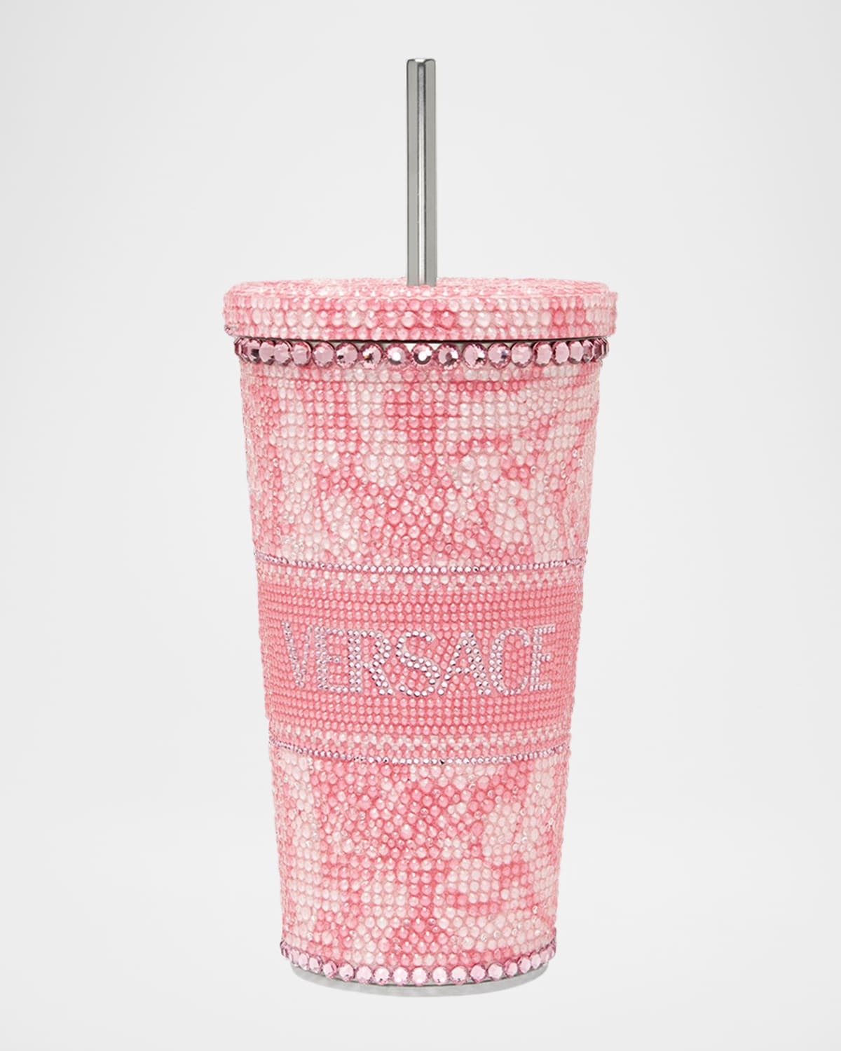 Versace Home Collection Project Barocco Embellished Travel Mug, 16.9 Oz. In Rose