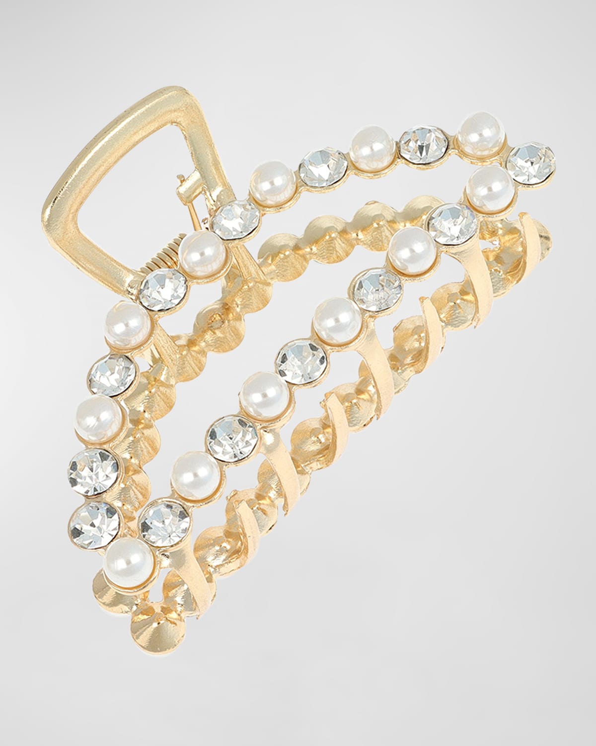 L Erickson Clarinda Embellished Jaw Clip In Gold