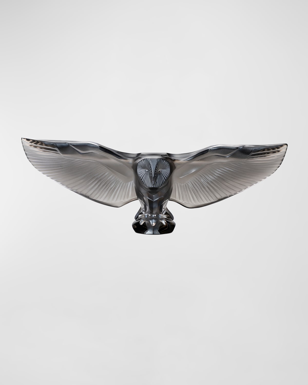 Lalique Barn Owl Sculpture, Bronze In Gray