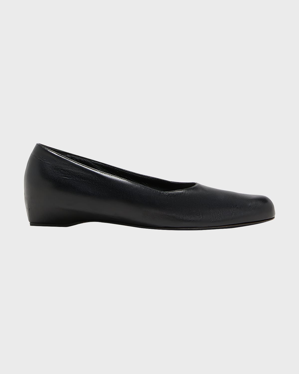 Shop The Row Marion Leather Ballerina Loafers In Black