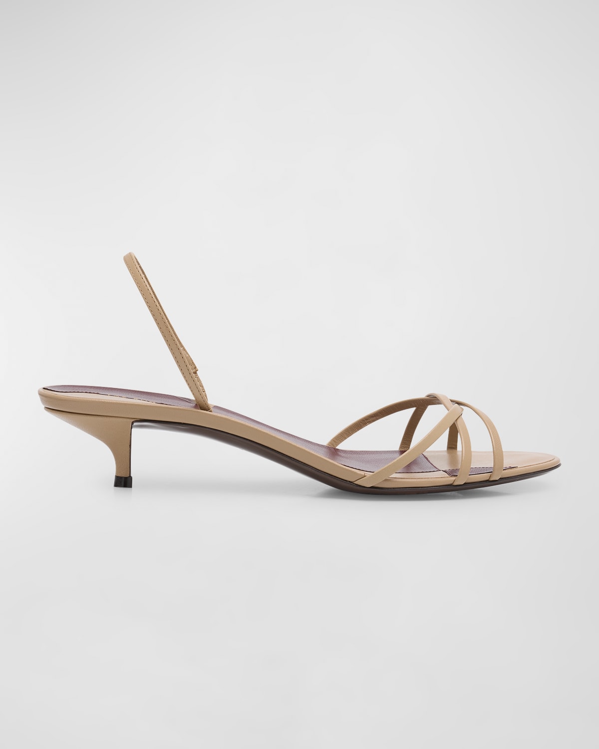 The Row 35mm Harlow Leather Sandals In Neutral