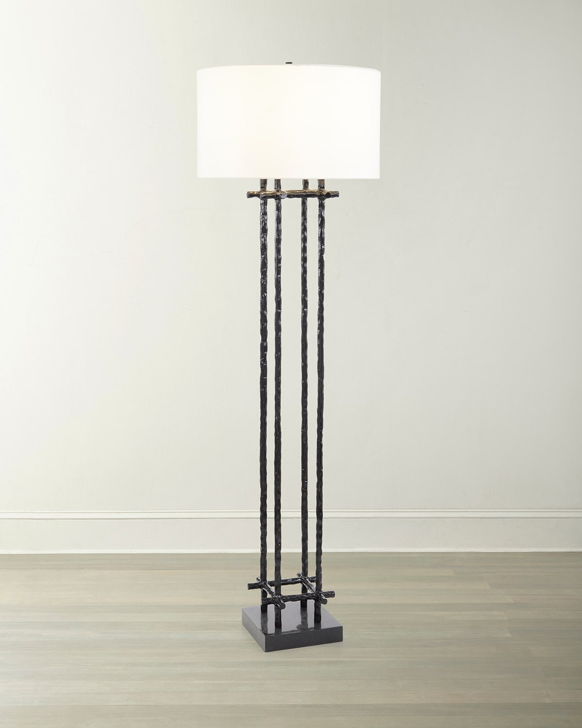 Shop John-richard Collection Poteau 68" Floor Lamp In Black