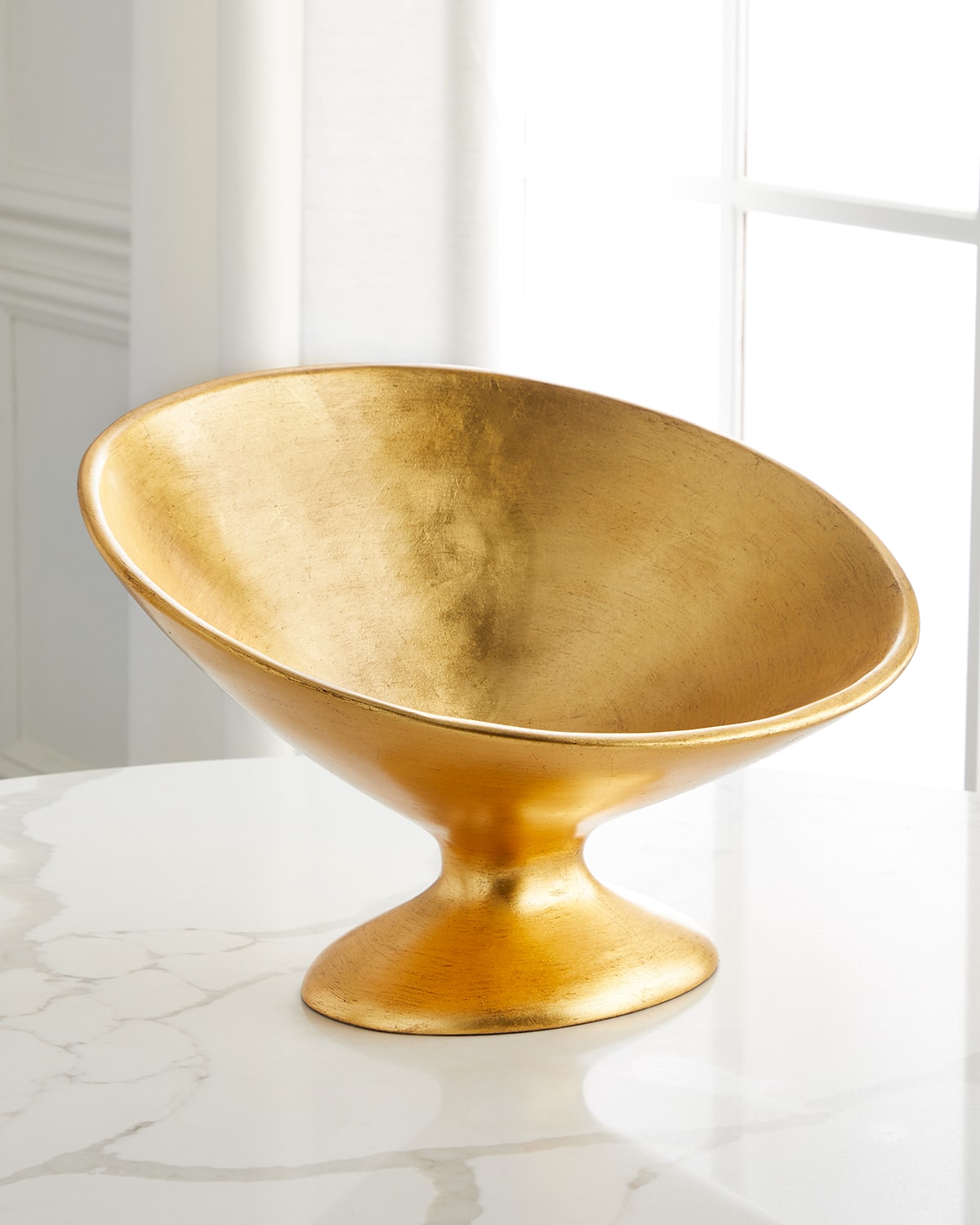 Old World Design Emelia Oval Gesso Display Bowl