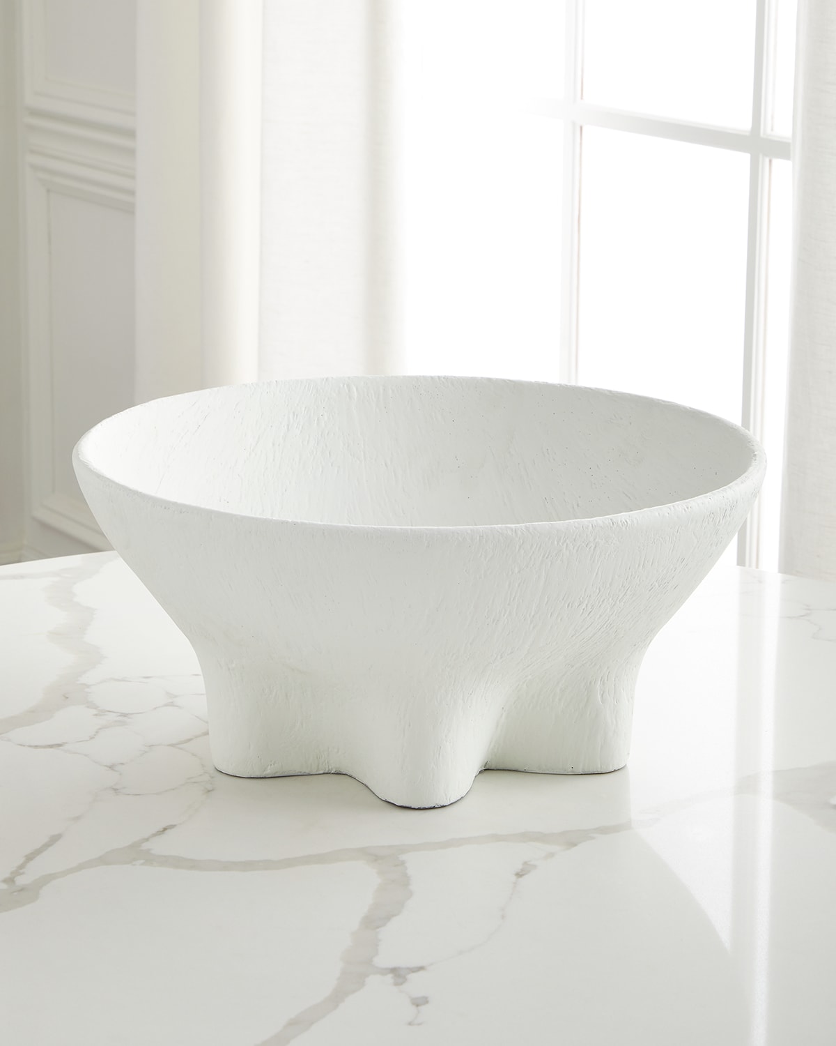 Old World Design Finn Decorative Bowl In White