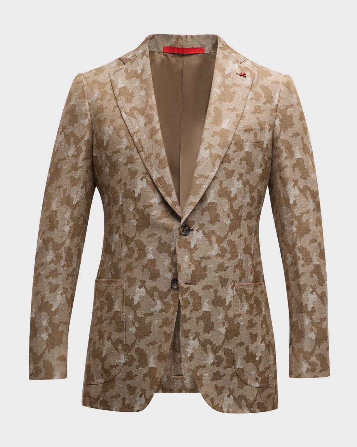Men's Camo Cashmere-Linen Blazer