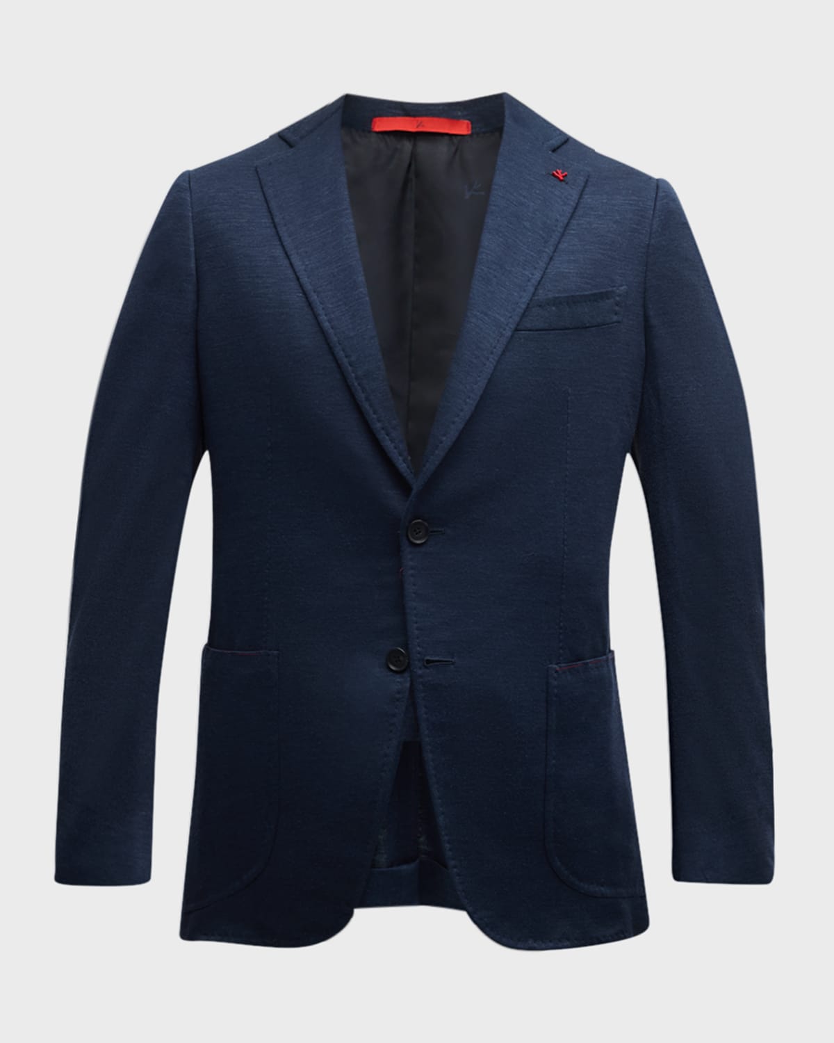 Isaia Men's Wool-blend Jersey Blazer In Dark Blue