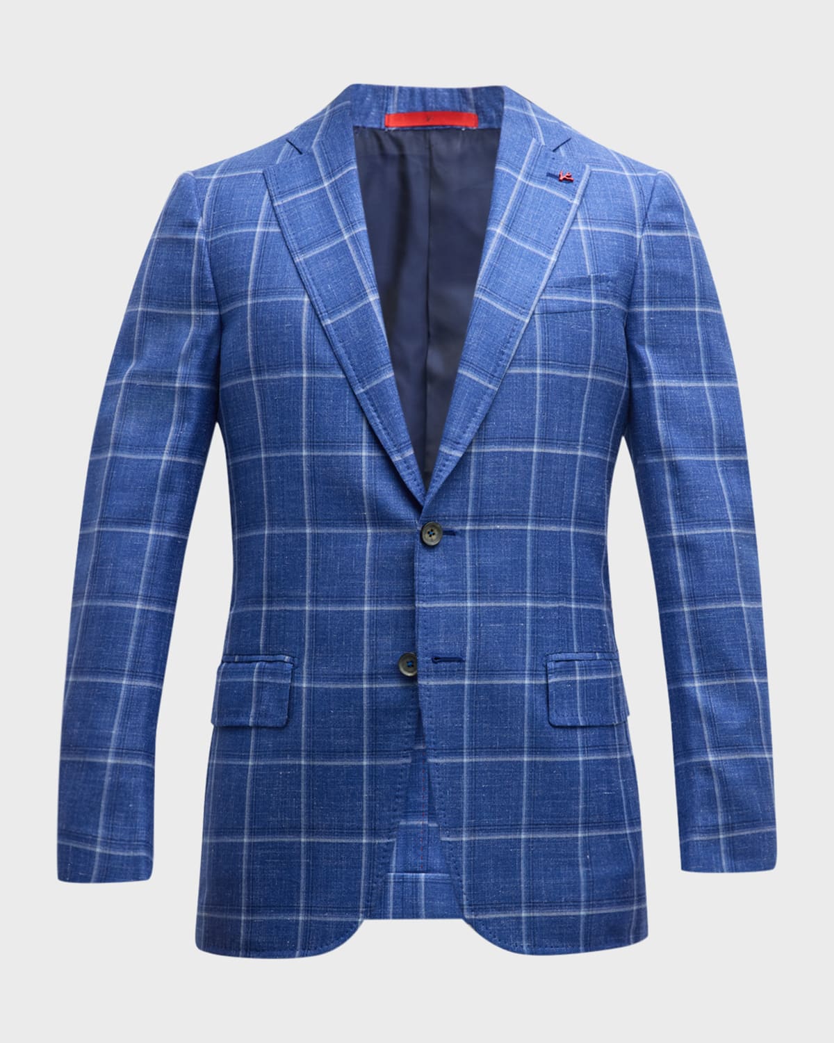 Men's Plaid Cashmere-Blend Sport Coat
