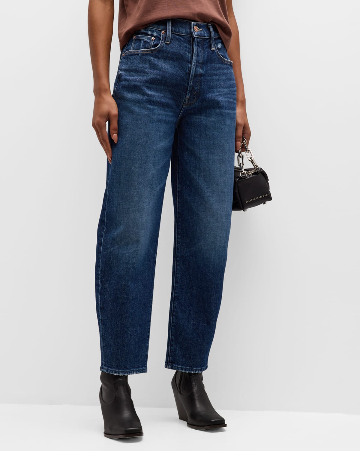 Shop Mother The Curbside Flood Jeans In Yee Haw